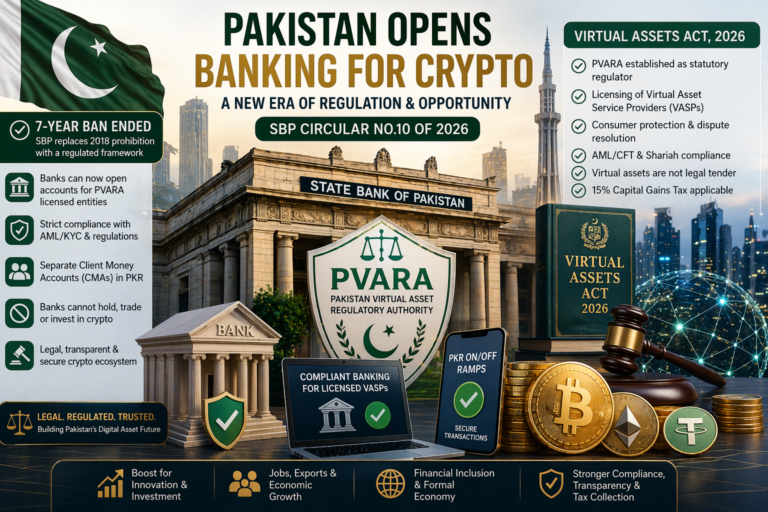 From Ban to Regulation: Pakistan’s New Crypto Law and Banking Access Explained